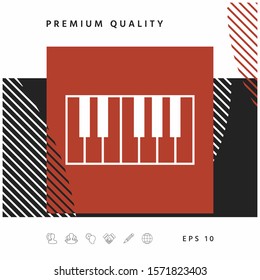 Piano Keyboard Icon. Graphic Elements For Your Design