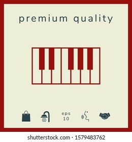 Piano keyboard icon. Graphic elements for your design