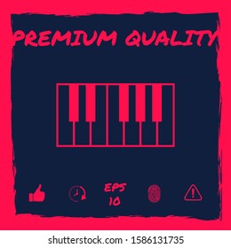 Piano keyboard icon. Graphic elements for your design