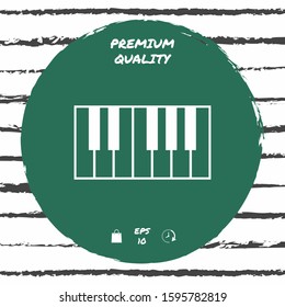Piano keyboard icon. Graphic elements for your design