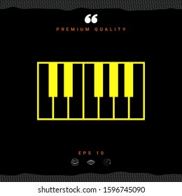 Piano keyboard icon. Graphic elements for your design
