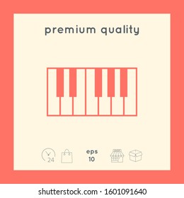 Piano keyboard icon. Graphic elements for your design