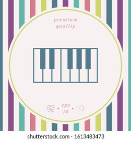 Piano keyboard icon. Graphic elements for your design