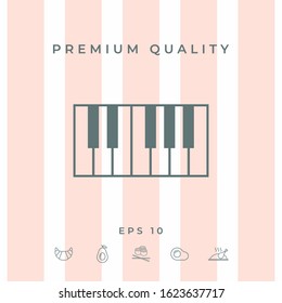 Piano keyboard icon. Graphic elements for your design
