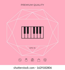 Piano keyboard icon. Graphic elements for your design