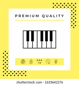 Piano keyboard icon. Graphic elements for your design