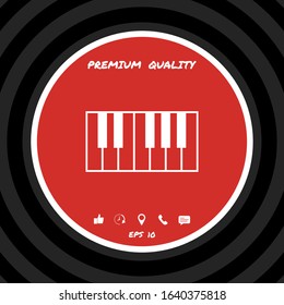 Piano keyboard icon. Graphic elements for your design