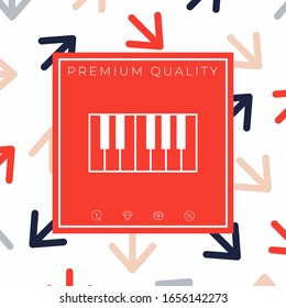 Piano keyboard icon. Graphic elements for your design