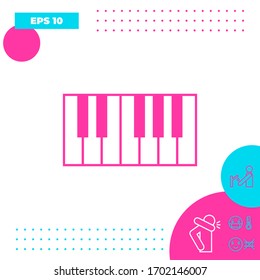 Piano keyboard icon. Graphic elements for your design
