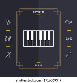 Piano keyboard icon. Graphic elements for your design