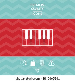Piano keyboard icon. Graphic elements for your design