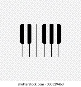 Piano keyboard icon. Horizontal view