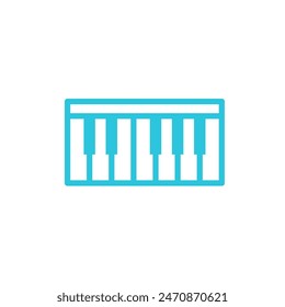 Piano keyboard icon. Isolated on white background