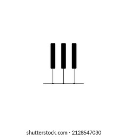 Piano keyboard icon. Isolated vector illustration on white background.