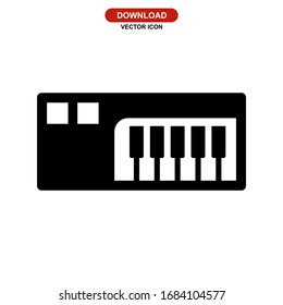 piano keyboard icon or logo isolated sign symbol vector illustration - high quality black style vector icons
