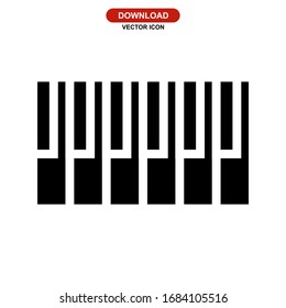 piano keyboard icon or logo isolated sign symbol vector illustration - high quality black style vector icons
