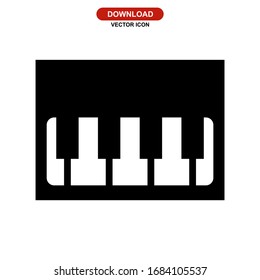 piano keyboard icon or logo isolated sign symbol vector illustration - high quality black style vector icons
