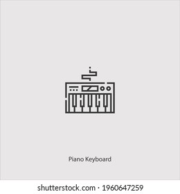 piano keyboard icon vector icon.Editable stroke.linear style sign for use web design and mobile apps,logo.Symbol illustration.Pixel vector graphics - Vector