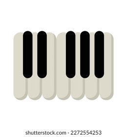 piano keyboard icon vector illustration flat logo on white background