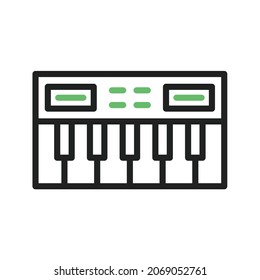 Piano Keyboard icon vector image. Can also be used for Physical Fitness. Suitable for mobile apps, web apps and print media.