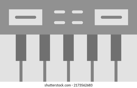 Piano Keyboard icon vector image. Can also be used for News and Multimedia. Suitable for mobile apps, web apps and print media.