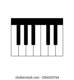 Piano keyboard icon vector on white background