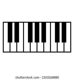 Piano keyboard icon vector on white background. Piano icon for web design. Eps 10.