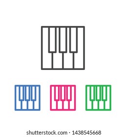 piano keyboard icon vector sign