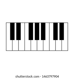 Piano keyboard icon. Piano vector icon. Synthesizer keyboard
