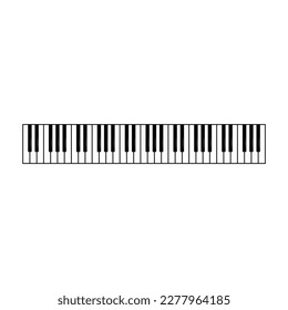 Piano keyboard isolated vector graphics