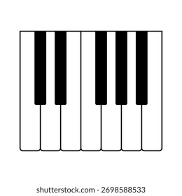 Piano keyboard layout, Simplified piano key pattern showing musical note