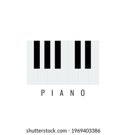 Piano keyboard with minimalistic style for your logo design. Vector illustration.
