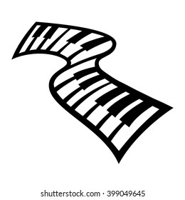 Piano Keyboard Musical Instrument vector icon