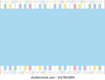 piano keyboard and musical key note background