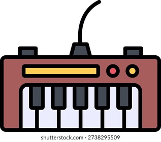 Piano Keyboard New Creative Icon Design Vector