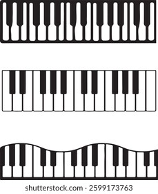 
piano keyboard sihlouette vector design