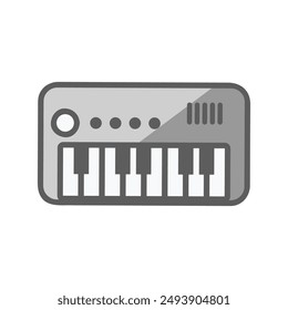 Piano Keyboard Synthesizer Vector Illustration