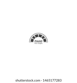 Piano keyboard template illustration vector design