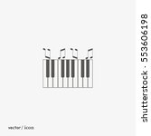 piano keyboard, vector