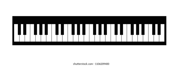 Piano Keyboard Vector Stock Vector (Royalty Free) 1106209400 | Shutterstock