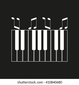 piano keyboard, vector