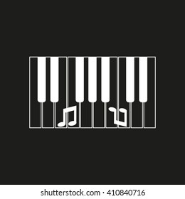 piano keyboard, vector