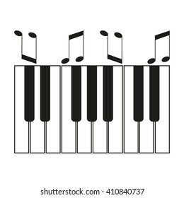 piano keyboard, vector