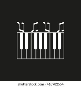 piano keyboard, vector