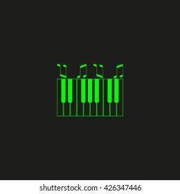piano keyboard, vector