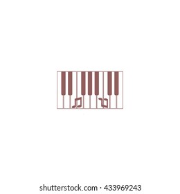 piano keyboard, vector