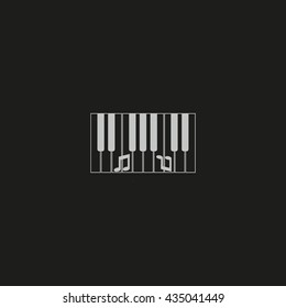 piano keyboard, vector