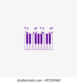 piano keyboard, vector