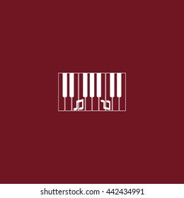 piano keyboard, vector