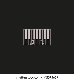 piano keyboard, vector